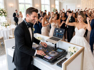 Wedding DJ vendor at the Rochester Wedding Expo offering music and entertainment for weddings