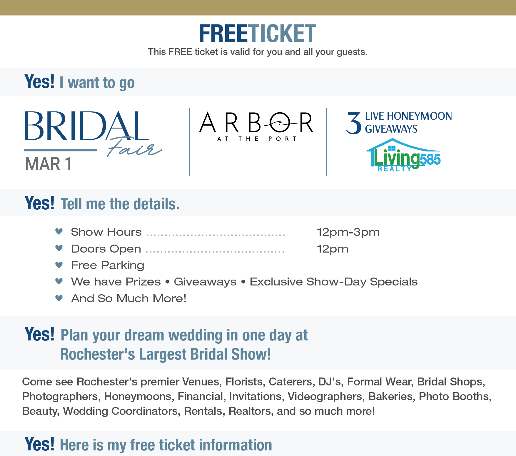 Bridal Tickets